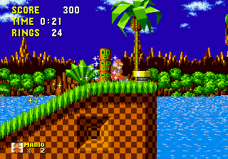 SMB1 Mario in Sonic The Hedgehog