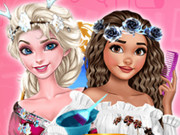 Elsa And Moana Fantasy Hairstyles