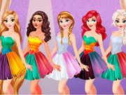 Disney Princesses Rainbow Dresses