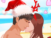 Christmas Day Beach Kiss