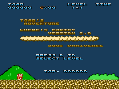 Super Mario Bros. (World) [Hack by Omniverse v2.0] (~Toad's Adventure - Where's Mario)