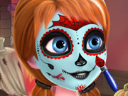 Frozen Sisters Halloween Face Art