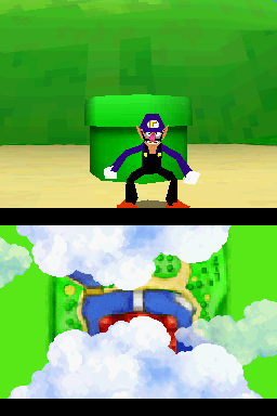 Waluigi in Super Mario 64 DS