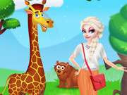 Elsa Happy Time In Zoo