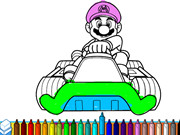 Mario Driving Coloring Book