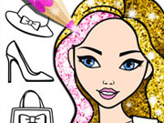 Fashion Coloring Book Glitter