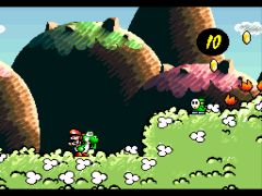 Super Mario World 2 - Yoshi's Island (USA) [Hack by Golden Yoshi v1.0] (~SMW2+2 - Yoshi's Island)